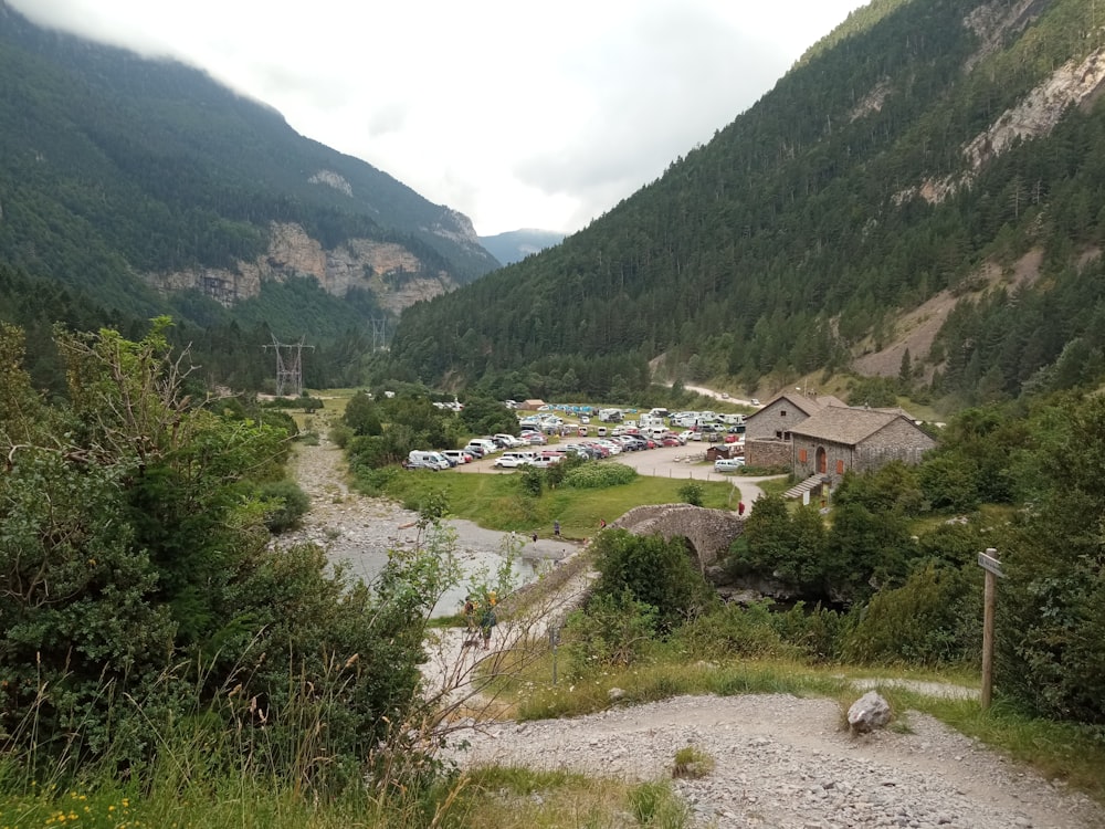 a small village in the middle of a valley