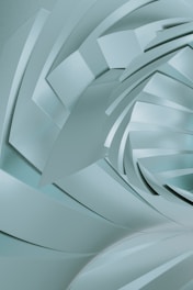 an abstract photo of a white spiral design