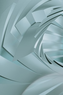 an abstract photo of a white spiral design