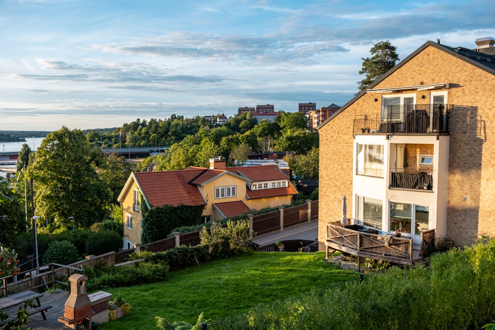 a view of a city from a hill