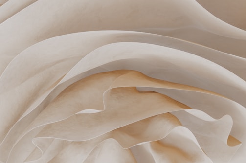 Painting showing gentle curves in warm ochre and taupe shades.