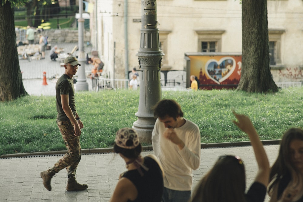 a group of people standing next to each other