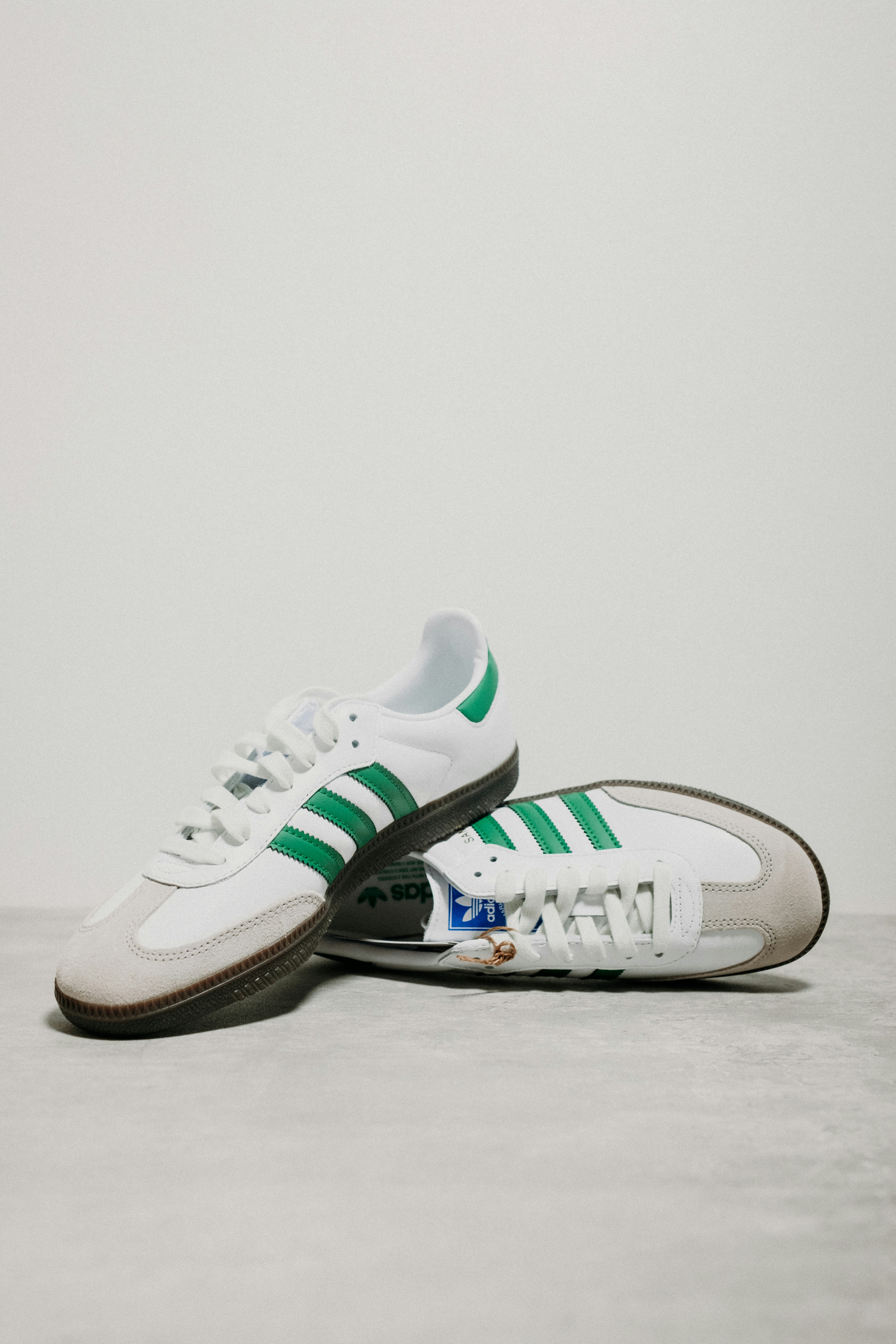 White and Gregory Green Samba Adidas