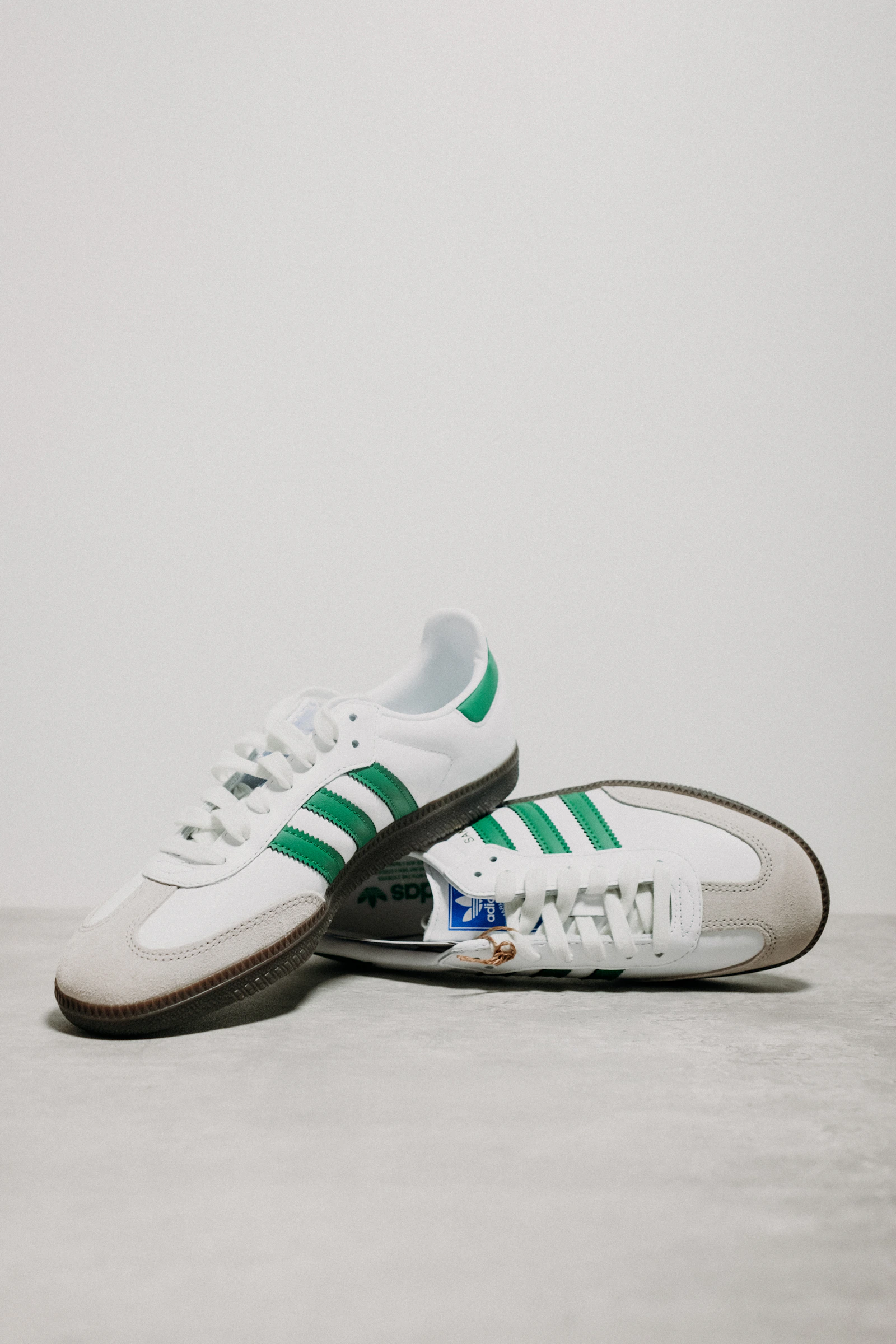 Adidas Samba white/green on white