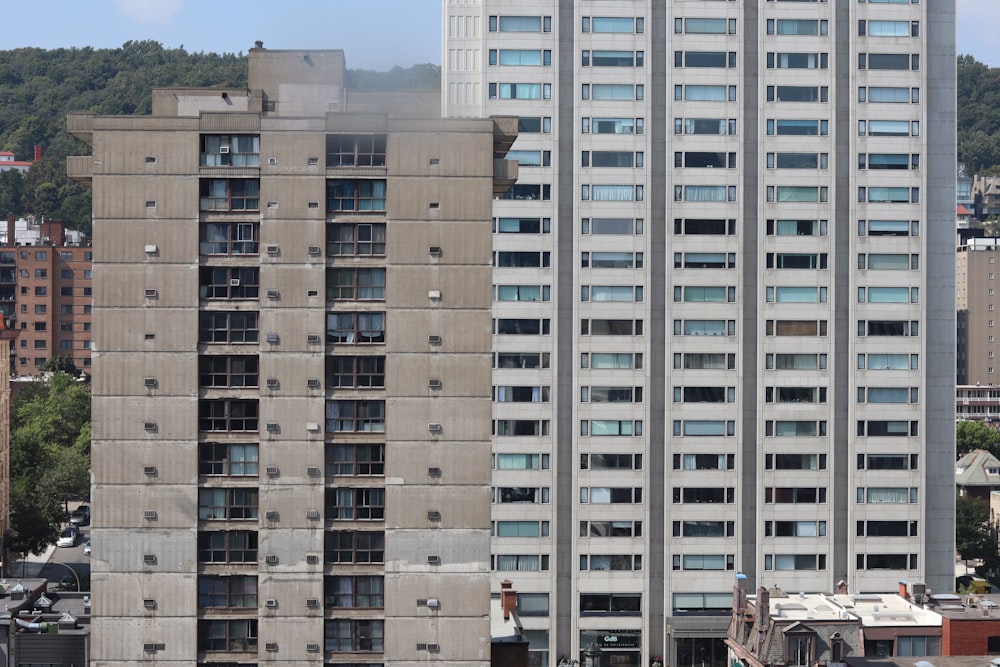 a very tall building with lots of windows