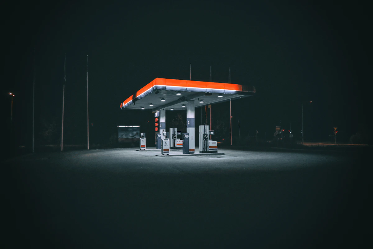 Estación de servicio en operación