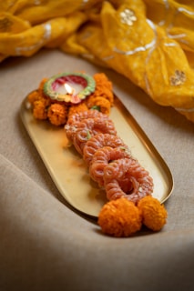 a decorative item is laying on a table