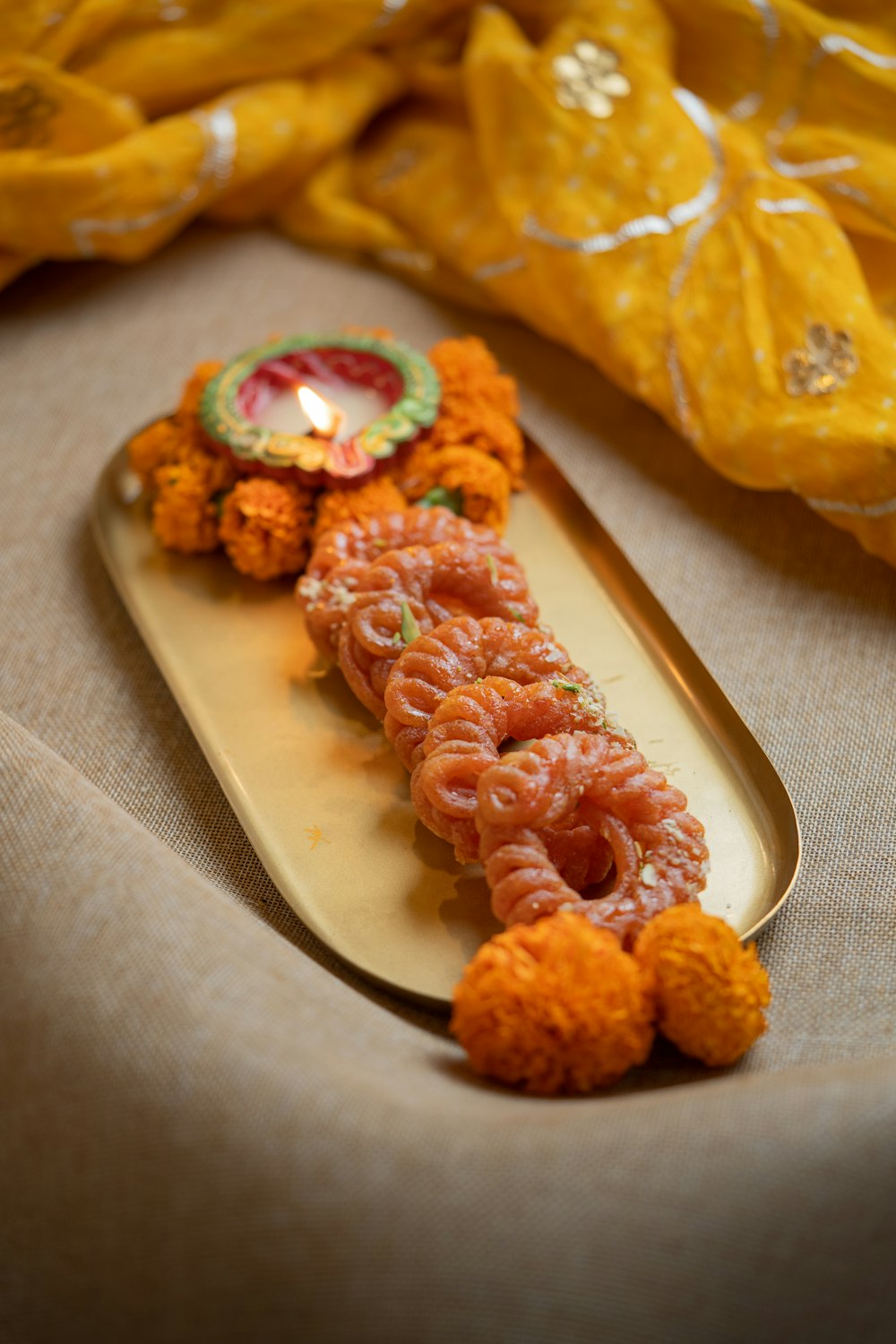 a decorative item is laying on a table