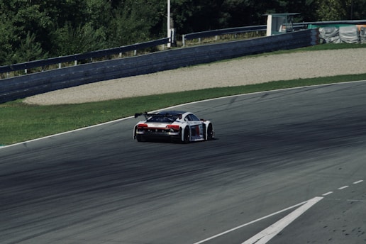 Image of Speed Racer game featuring a sleek car speeding on a winding road.