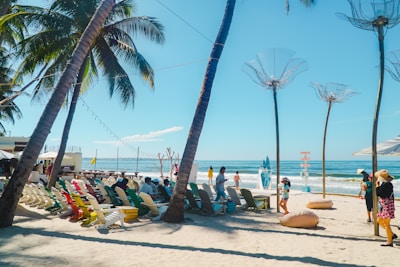 Stunning sunrise over the giant white sand dunes in Mui Ne beach town