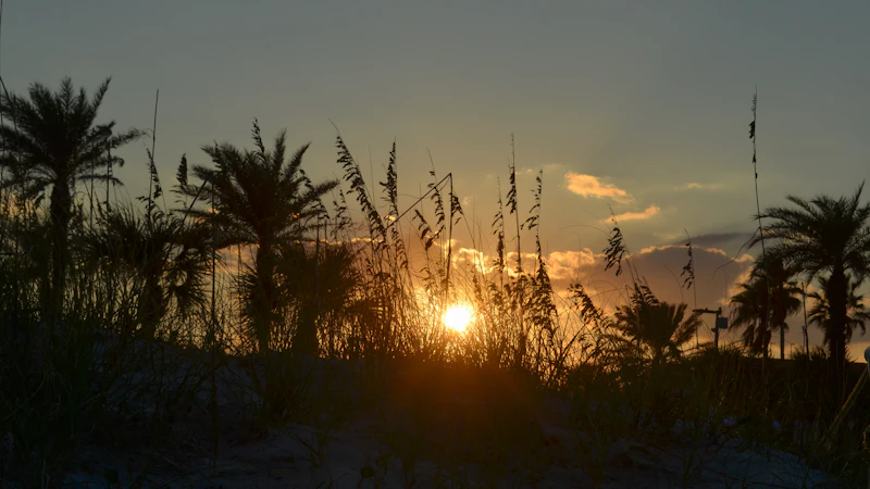 Sunset over a Florida beach