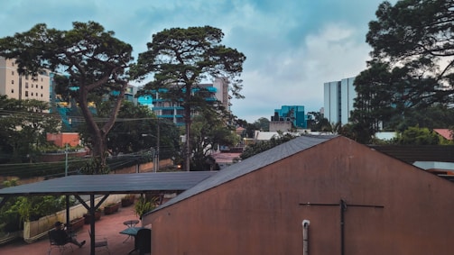 An outdoor patio scene generated from a screenshot with AI enhancements.