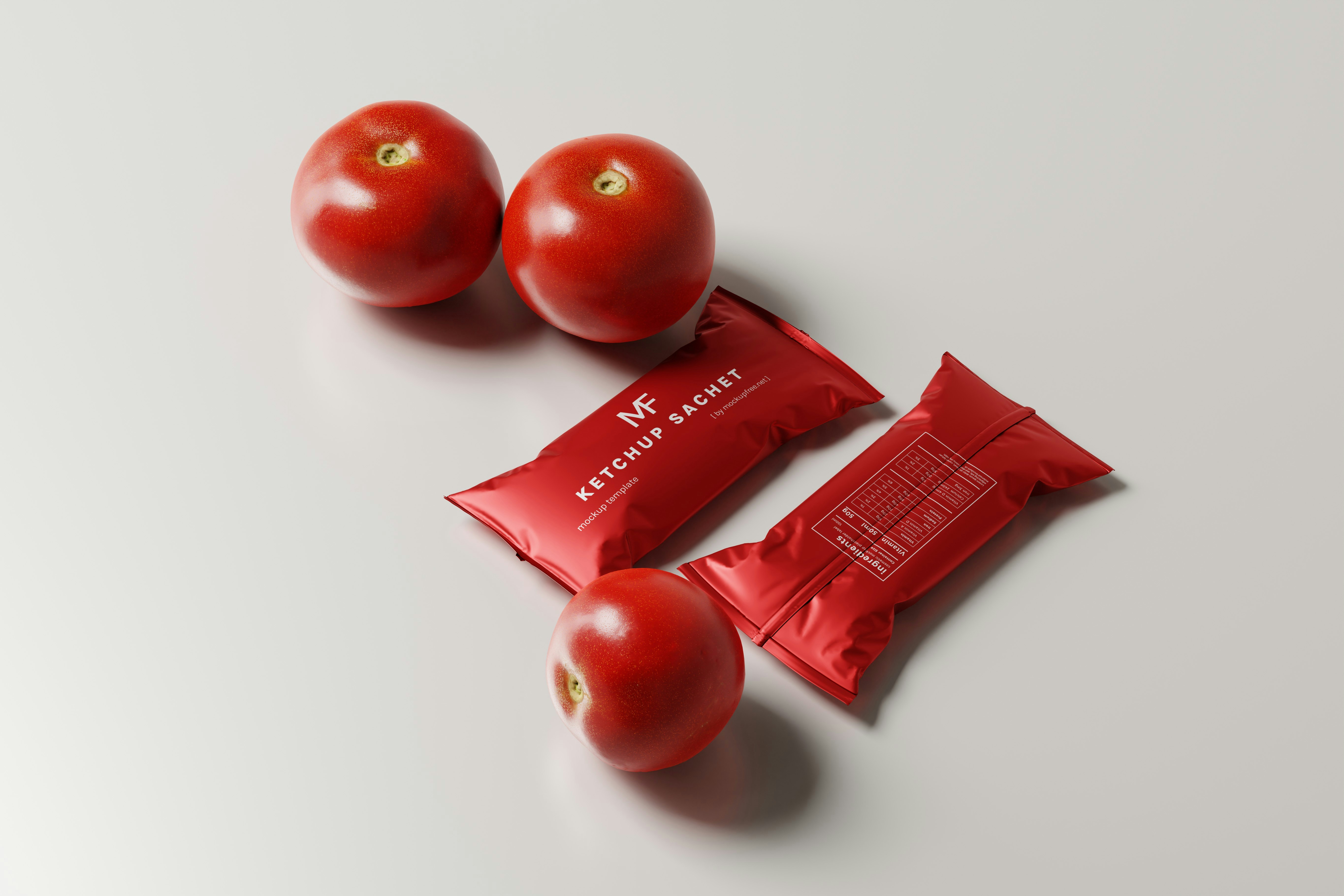 Ketchup Sachet Mockup