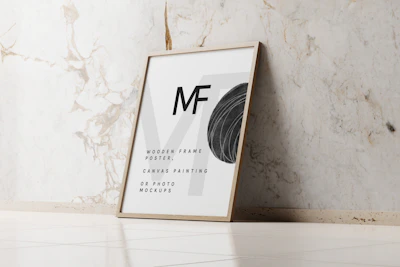 A custom-shaped vinyl and foam photo frame with a playful, modern design.