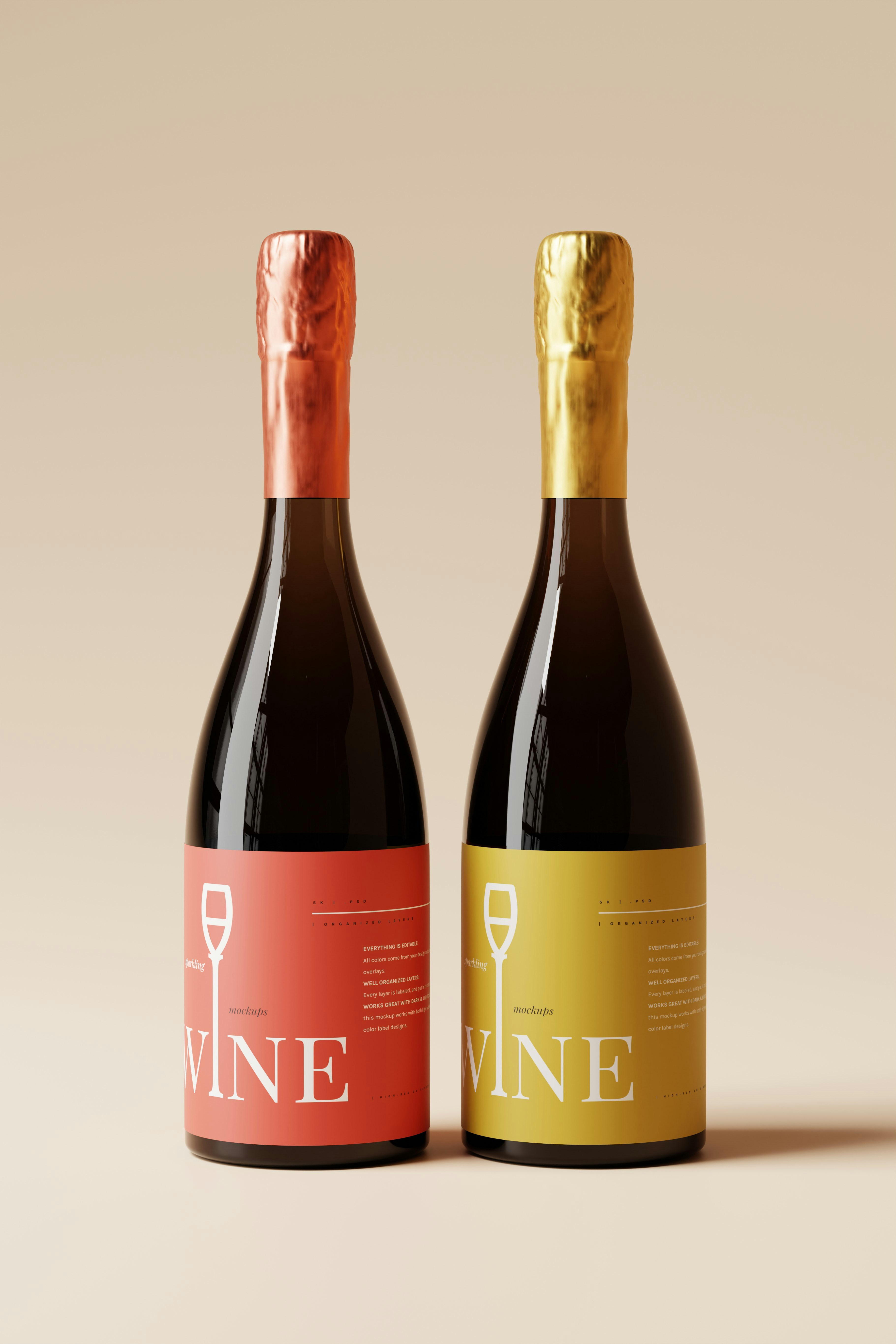 a couple of bottles of wine sitting next to each other