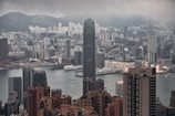 a view of a city and a body of water
