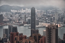 a view of a city and a body of water