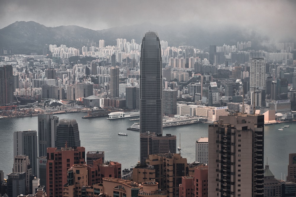 a view of a city and a body of water