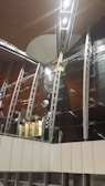 Finished interior space showcasing modern industrial design elements.