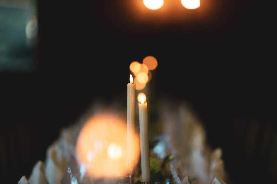 Candlelit private cellar dining table
