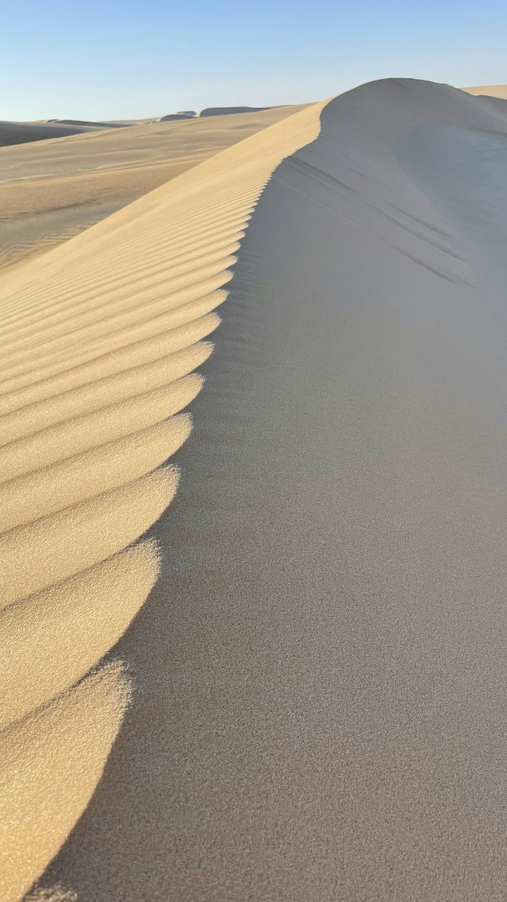 a large sand dune in the middle of a desert