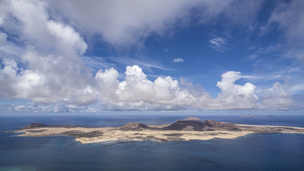 a small island in the middle of the ocean