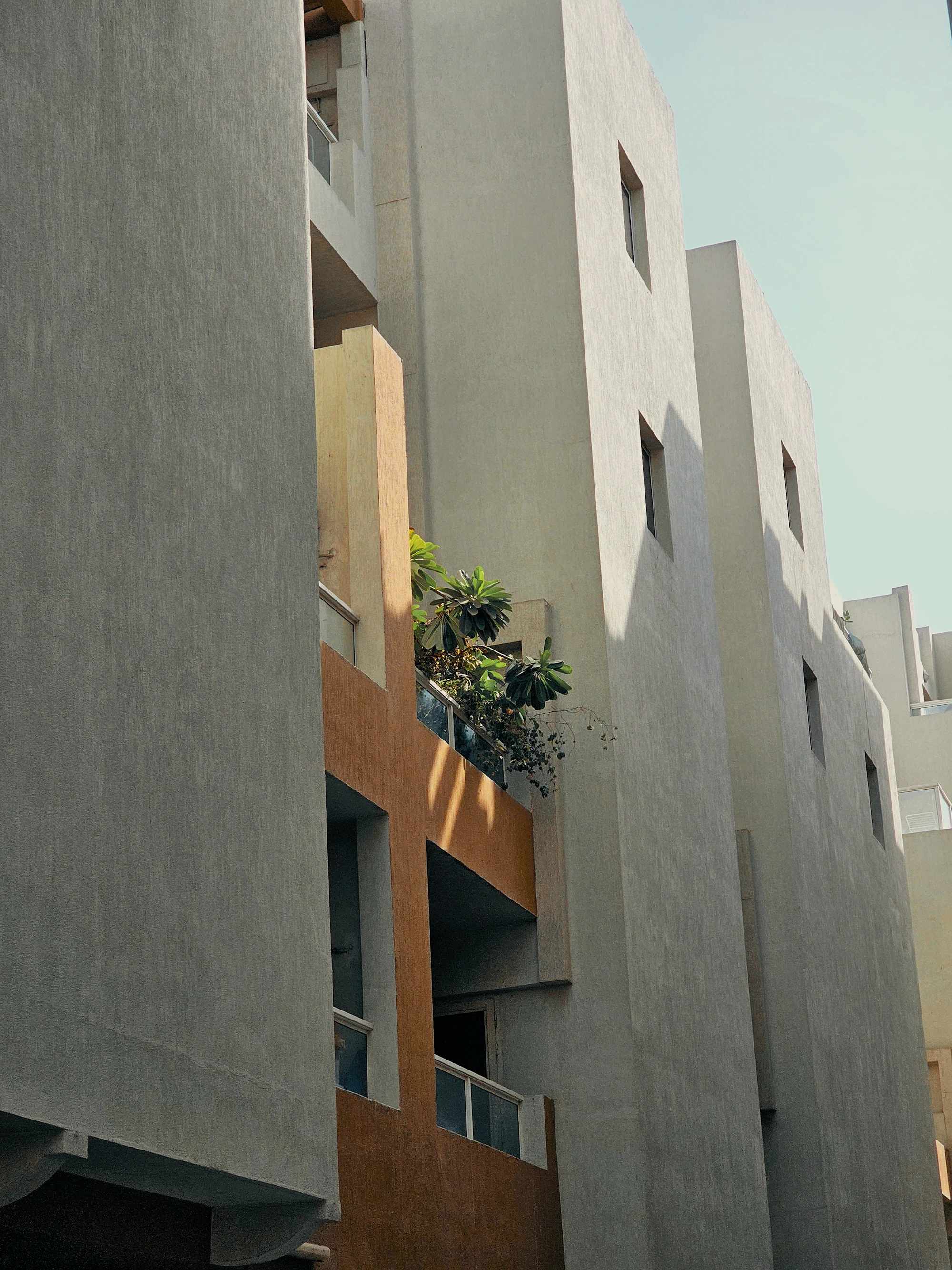 Contemporary residential architecture with warm materials and clean geometric forms