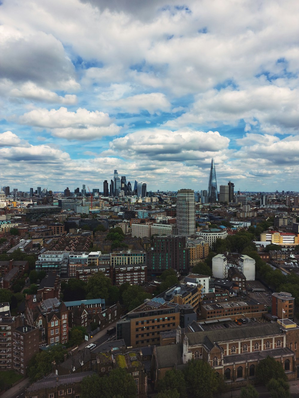 a view of a city from the top of a building