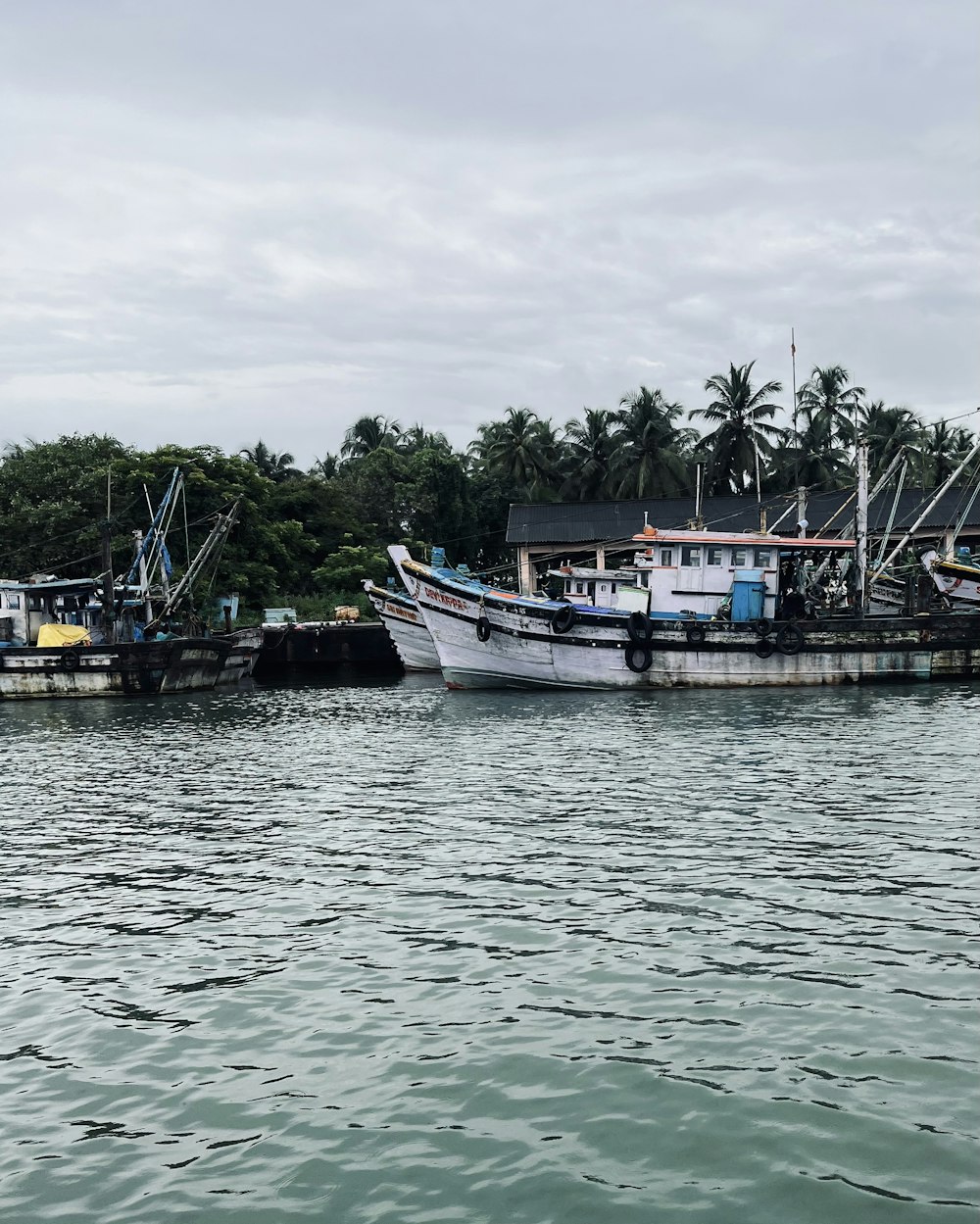 a number of boats in a body of water