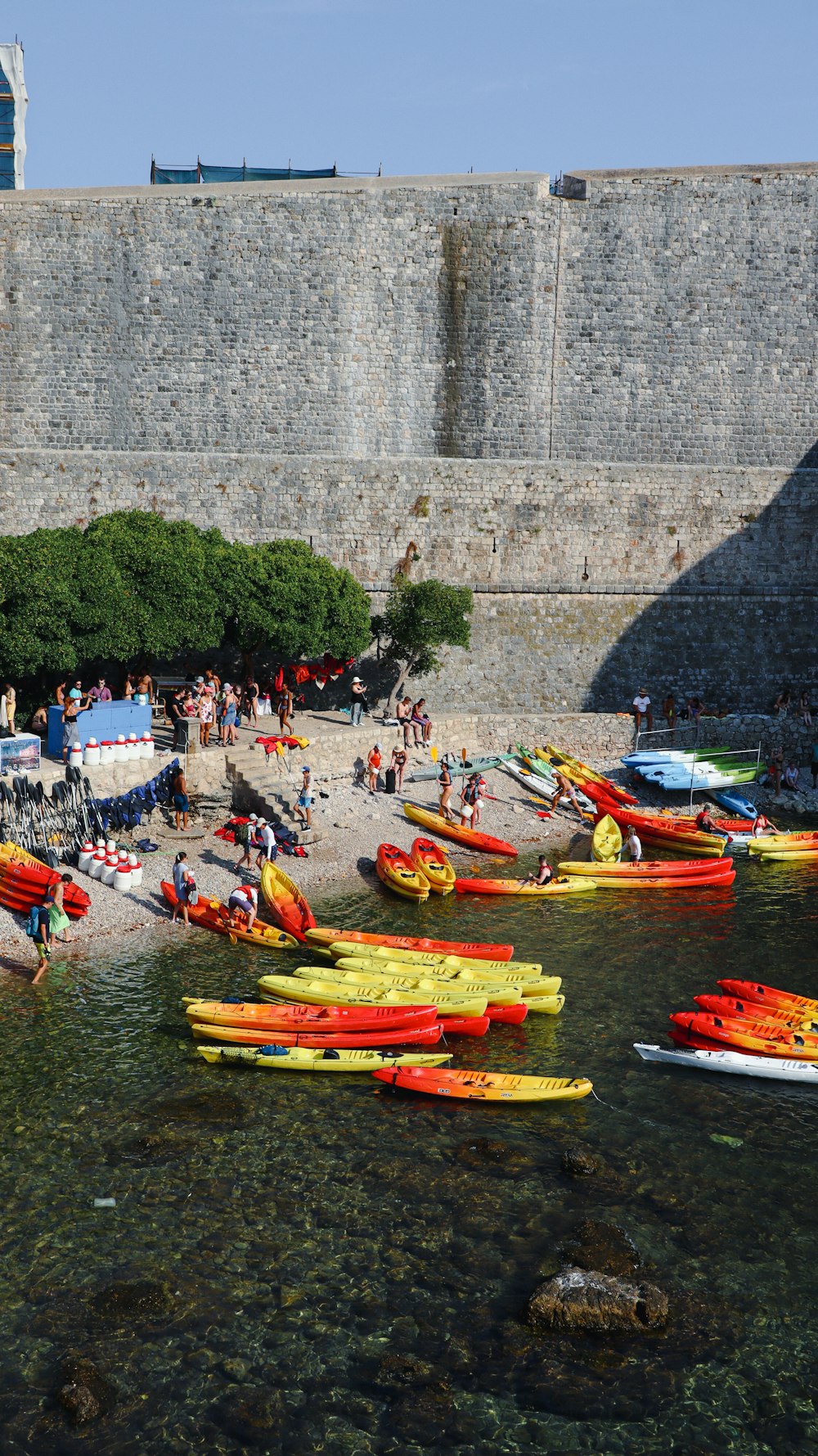 a bunch of boats that are sitting in the water