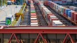 a train yard filled with lots of train cars
