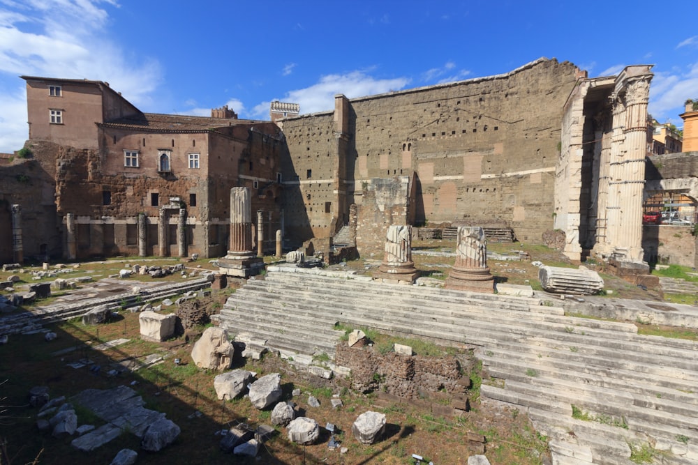 the ruins of the ancient city of pompei