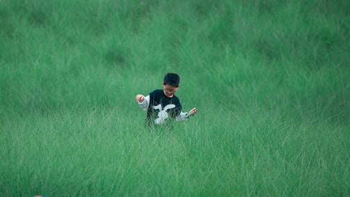 A child’s colorful shirt with a grass stain fading away thanks to Purelift’s gentle formula.