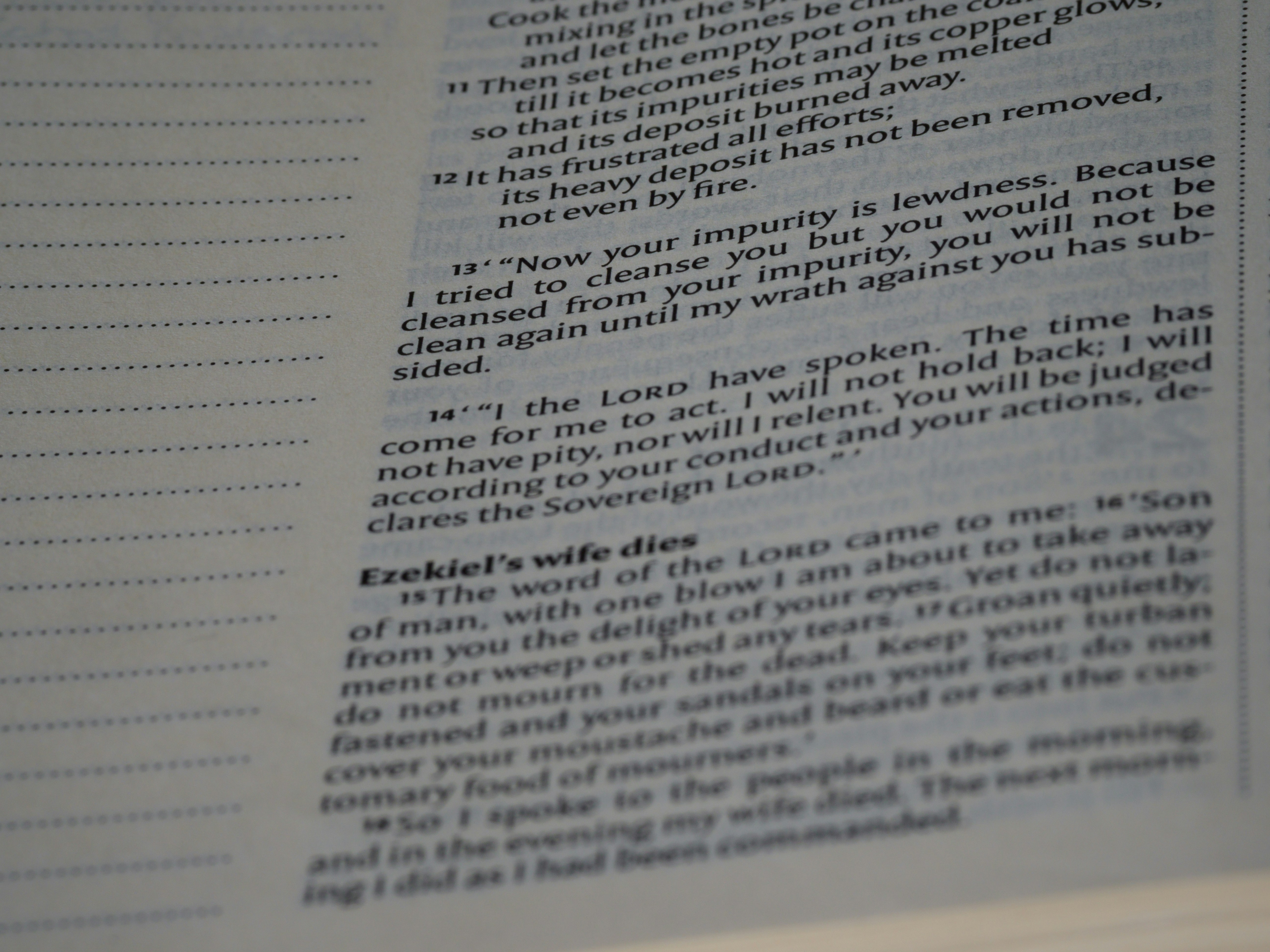 a close up of a text on a book