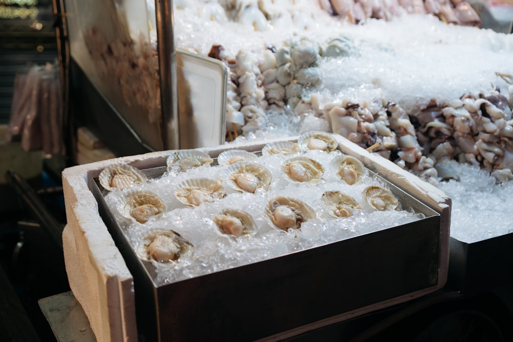 a box of food sitting on top of a counter