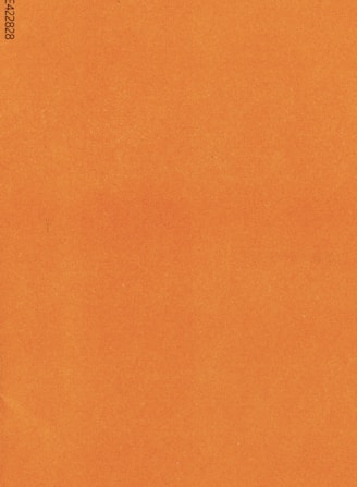 an orange piece of paper with a black border