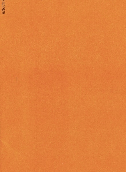 an orange piece of paper with a black border