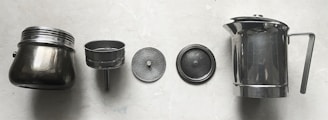 A variety of coffee machine spare parts.