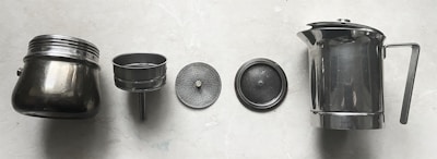 A variety of coffee machine spare parts.