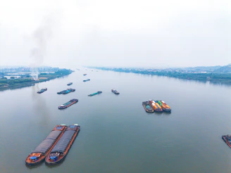 a large body of water filled with lots of boats