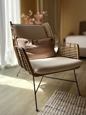 a chair sitting on top of a hard wood floor