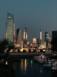 a view of a city at night from across the water