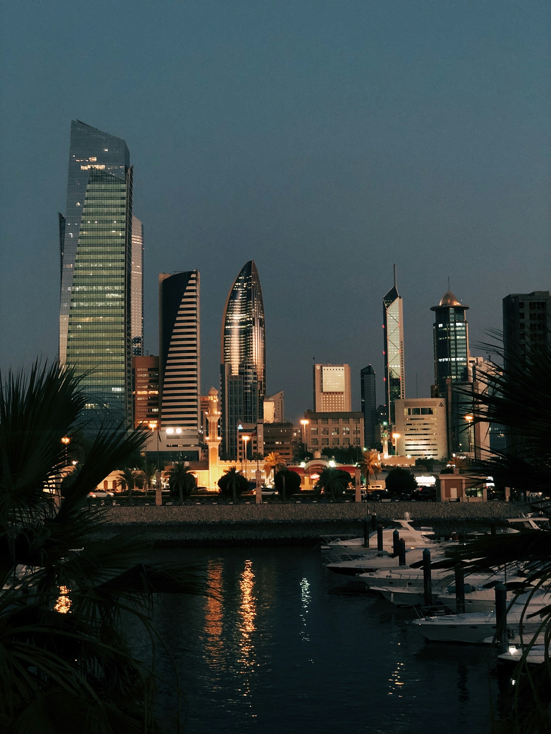 a view of a city at night from across the water