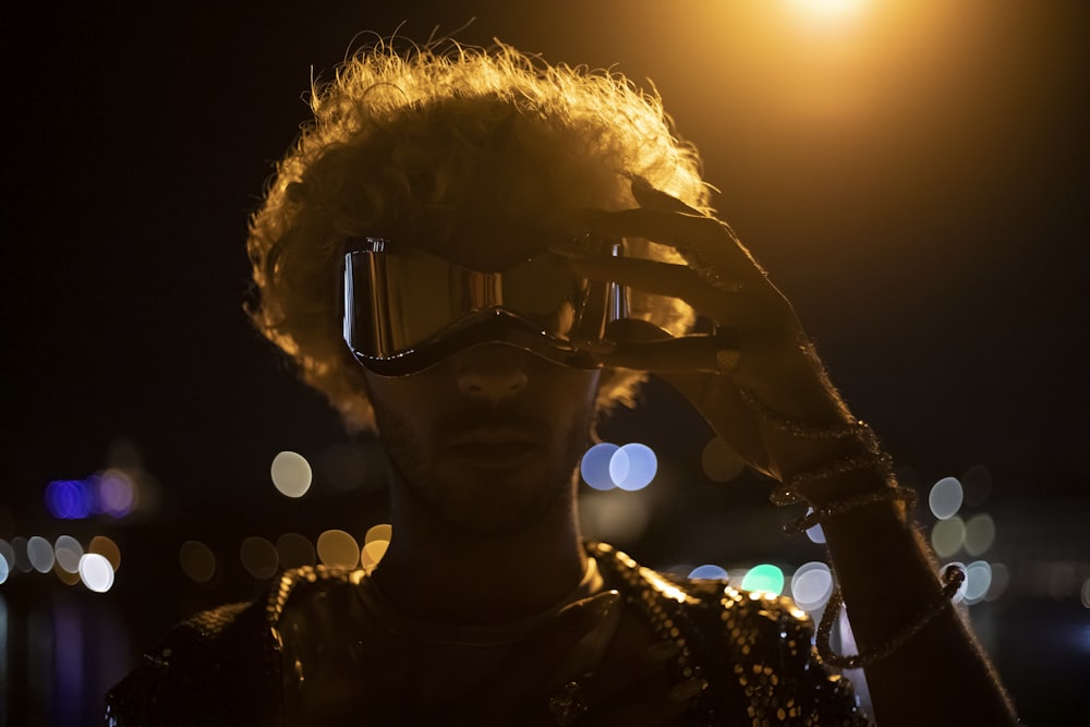 a man with a pair of goggles on his face