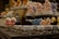 A collection of small, colorful plush animal figurines arranged on rotating display stands. The figures include blue dolphins, brown seals, and other pastel-colored animals like rabbits and birds. They are intricately designed with soft textures, and the display has multiple tiers showcasing the variety.