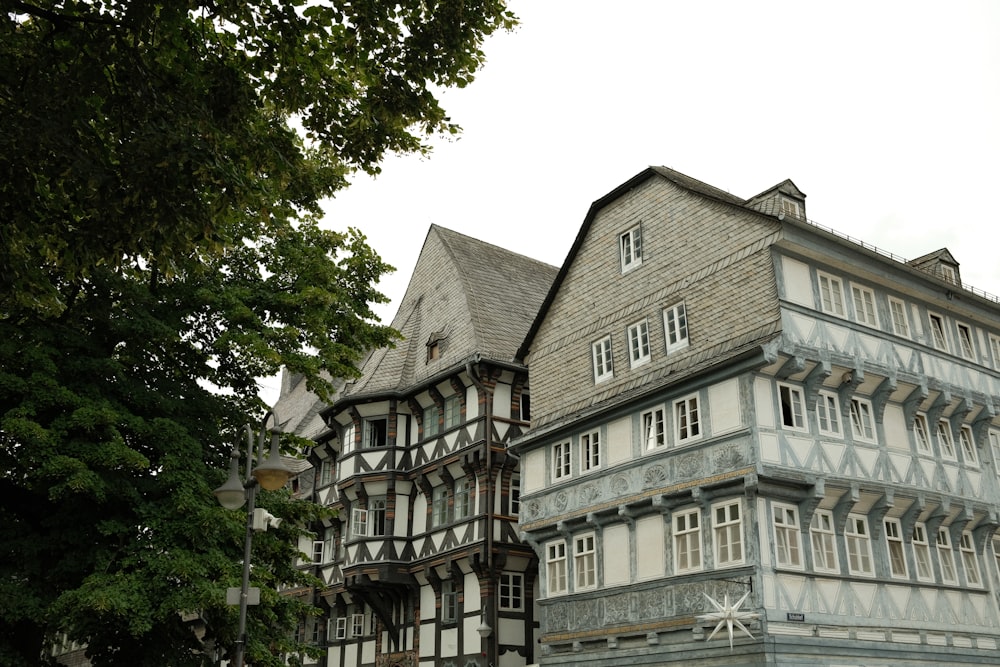 a large building with a clock on the front of it