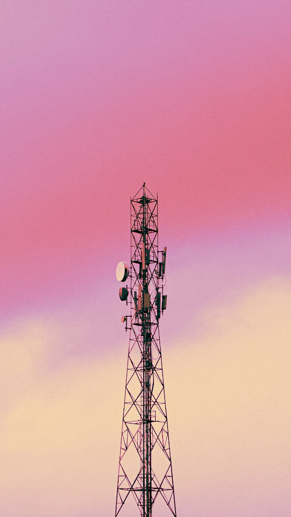 Telecom Tower at Sunset — India Village