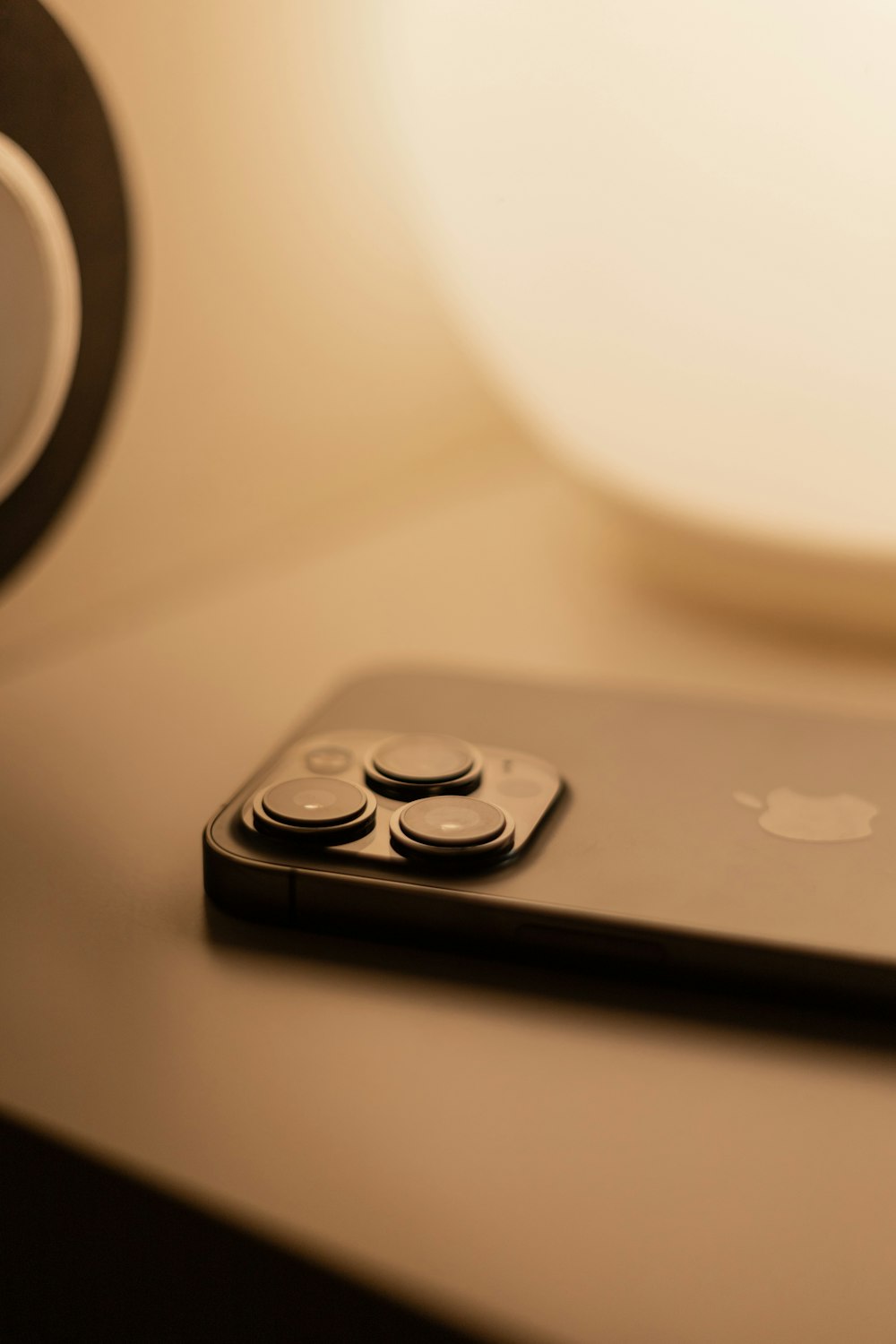 a close up of a cell phone on a table