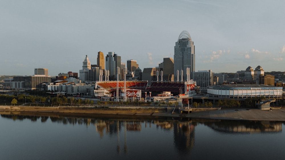 a view of a city from across the water