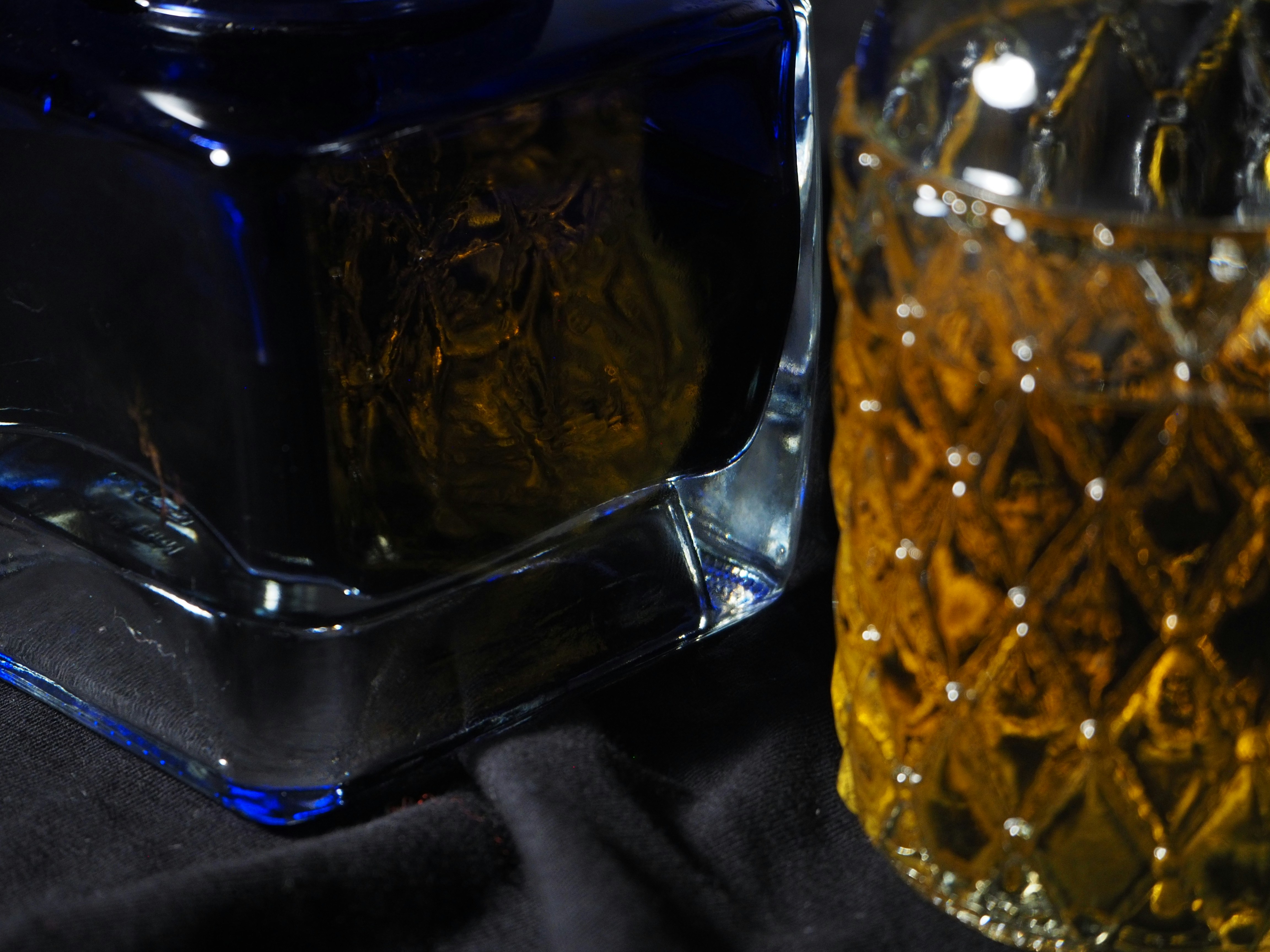 a glass of tea next to a glass of tea